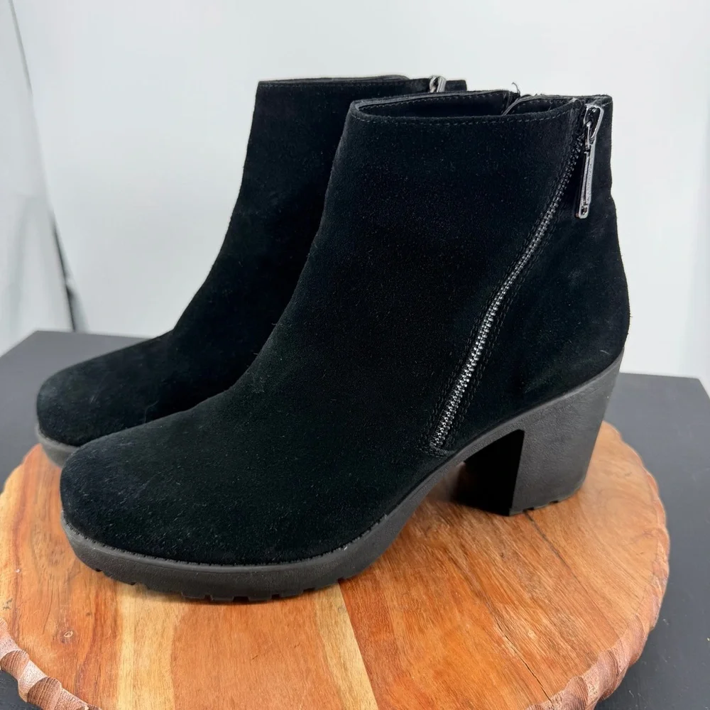 Women's‎ Booties Blondo Waterproof  Ankle Skye Boots Suede Black Size 10